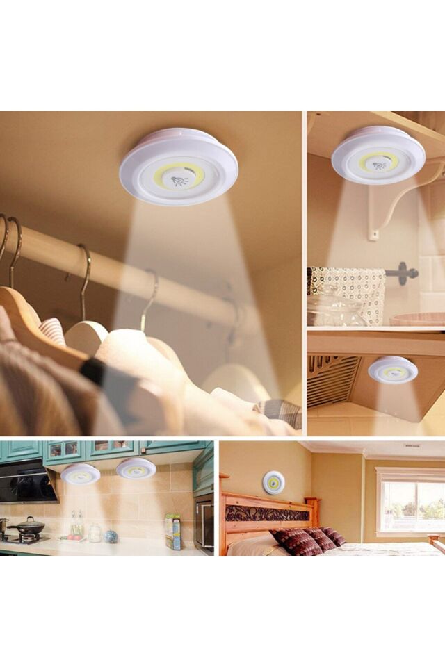 Uzaktan Kumandalı 3 Lü Spot Led Lamba Kablosuz Pilli Işıldak NoColor-2f73caea - Tek Ebat