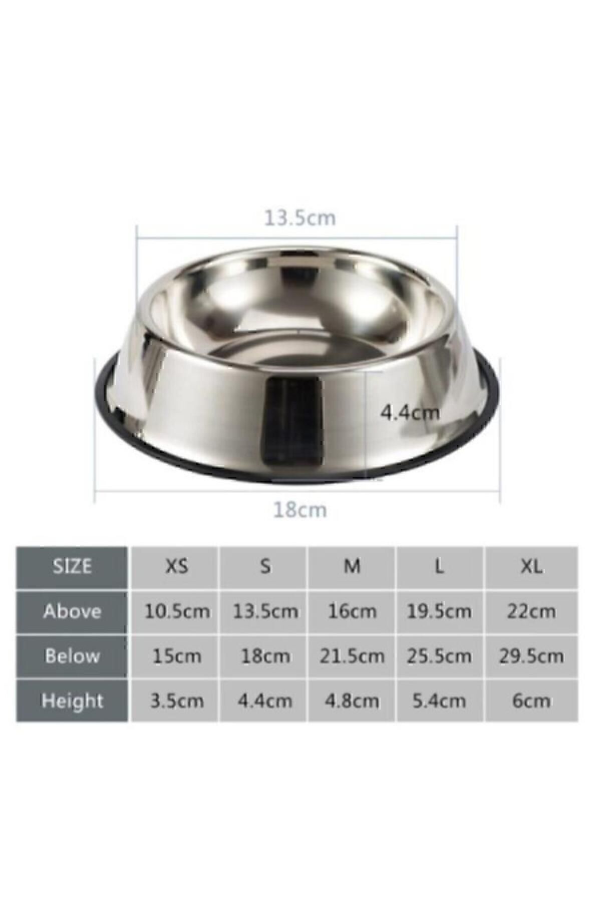Blue Side 1 Adet Metal Kedi , Köpek Mama Ve Su Kabı 14 Cm 8 Oz gri - Tek Ebat