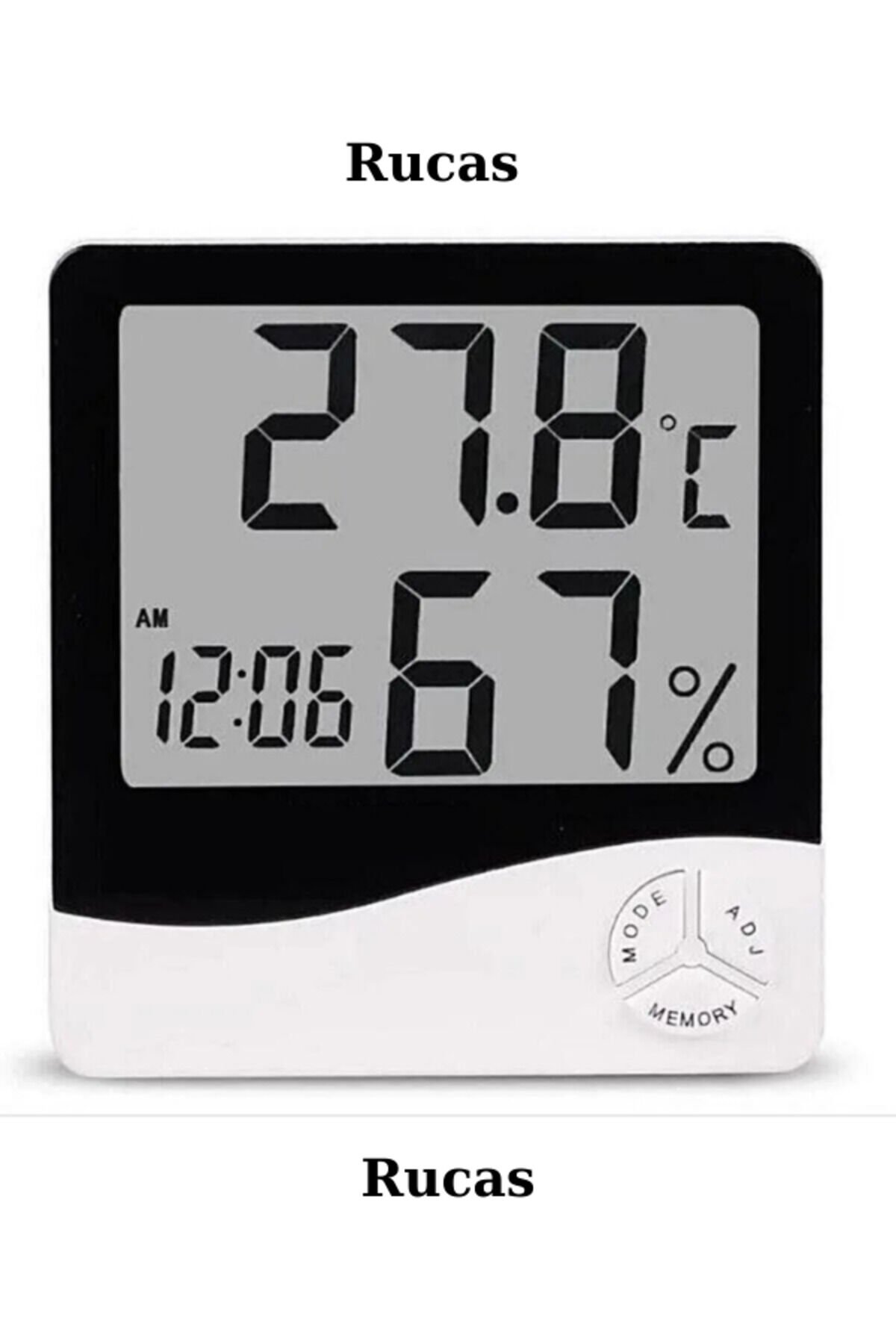 Termometre Isı Nem Saat Alarm Mini Dijital Termometre Nem Ölçer Oda Sıcaklığı Iç Mekan Lcd Tek Ebat