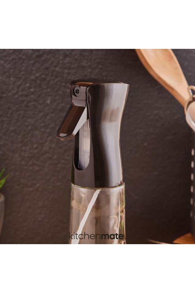 Sprey Yağdanlık Sıvı Yağ Spreyi Yağlık Air Fryer Da Yağ Tasarruf Edin Zeytinyağı Için Siyah 300ml