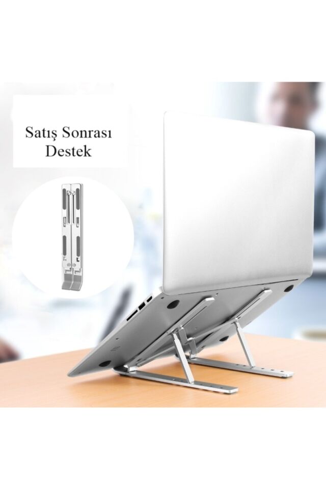 Alüminyum Yükseltici Tutucu Manyetik Katlanabilir Ayarlı Dizüstü Laptop Standı Ayaklık Kaymaz