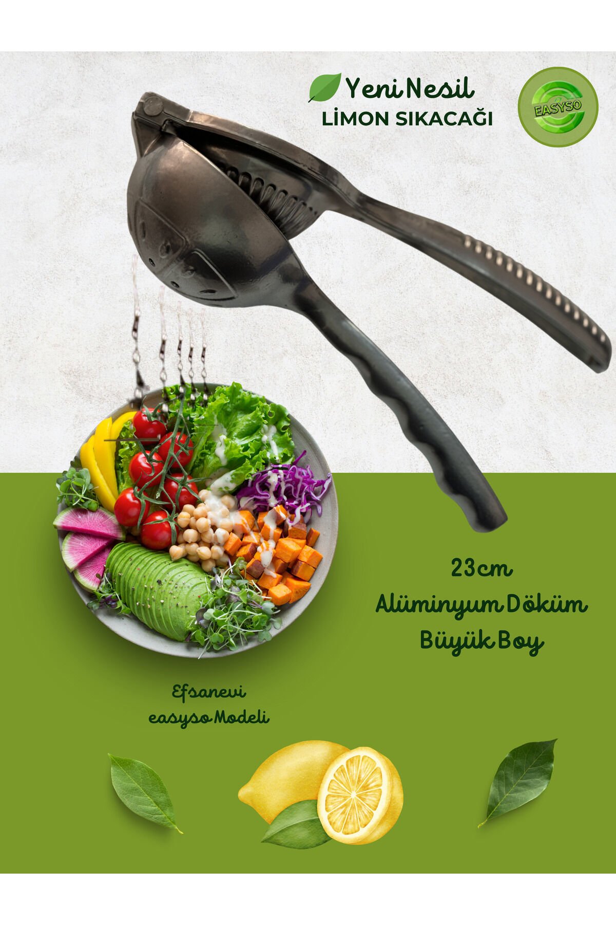 Döküm Limon Sıkacağı Gerçek Döküm Siyah Tek Ebat