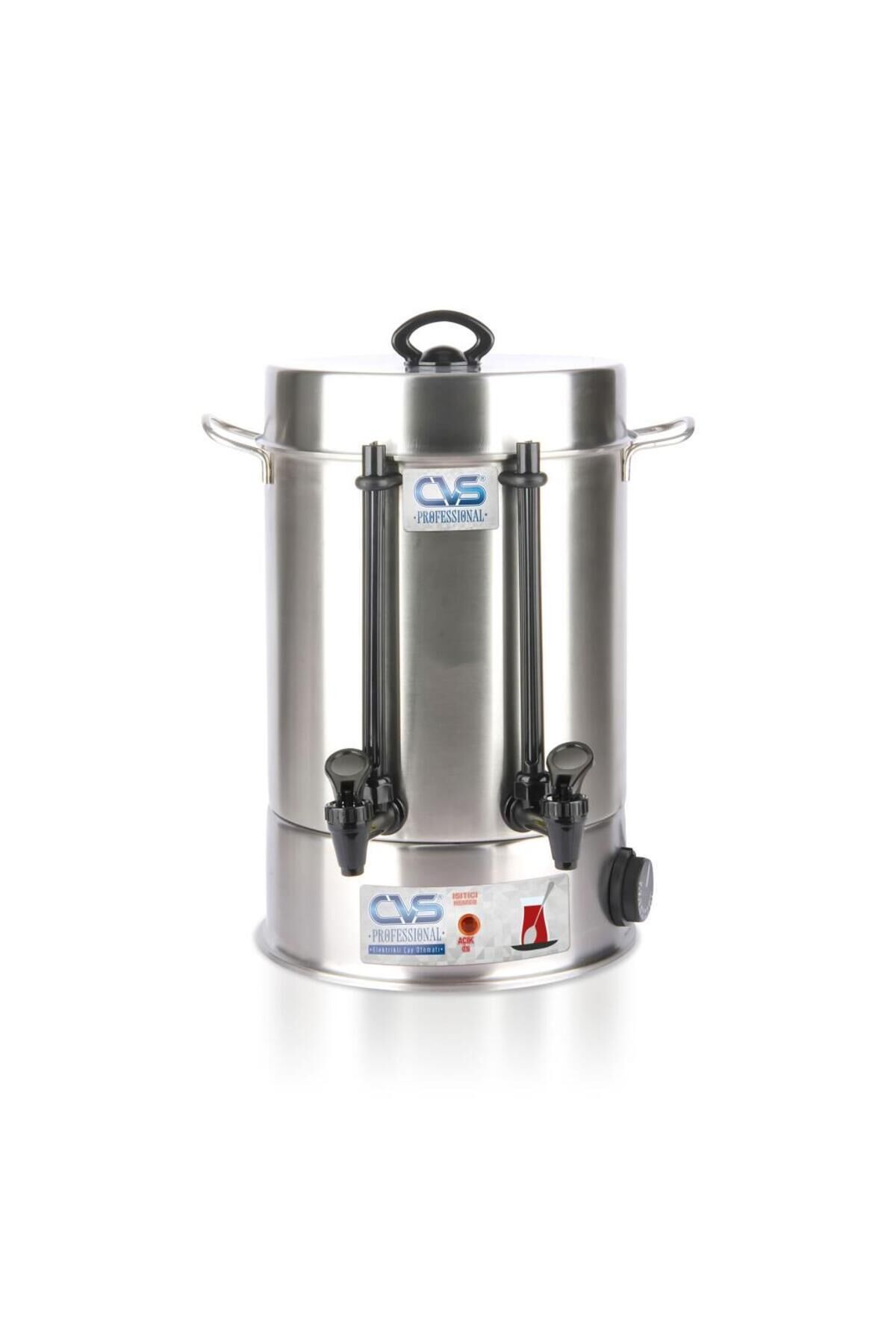 60 Bardak Elektrikli Termostatlı Paslanmaz Çelik Semaver DN91106 inox - Tek Ebat
