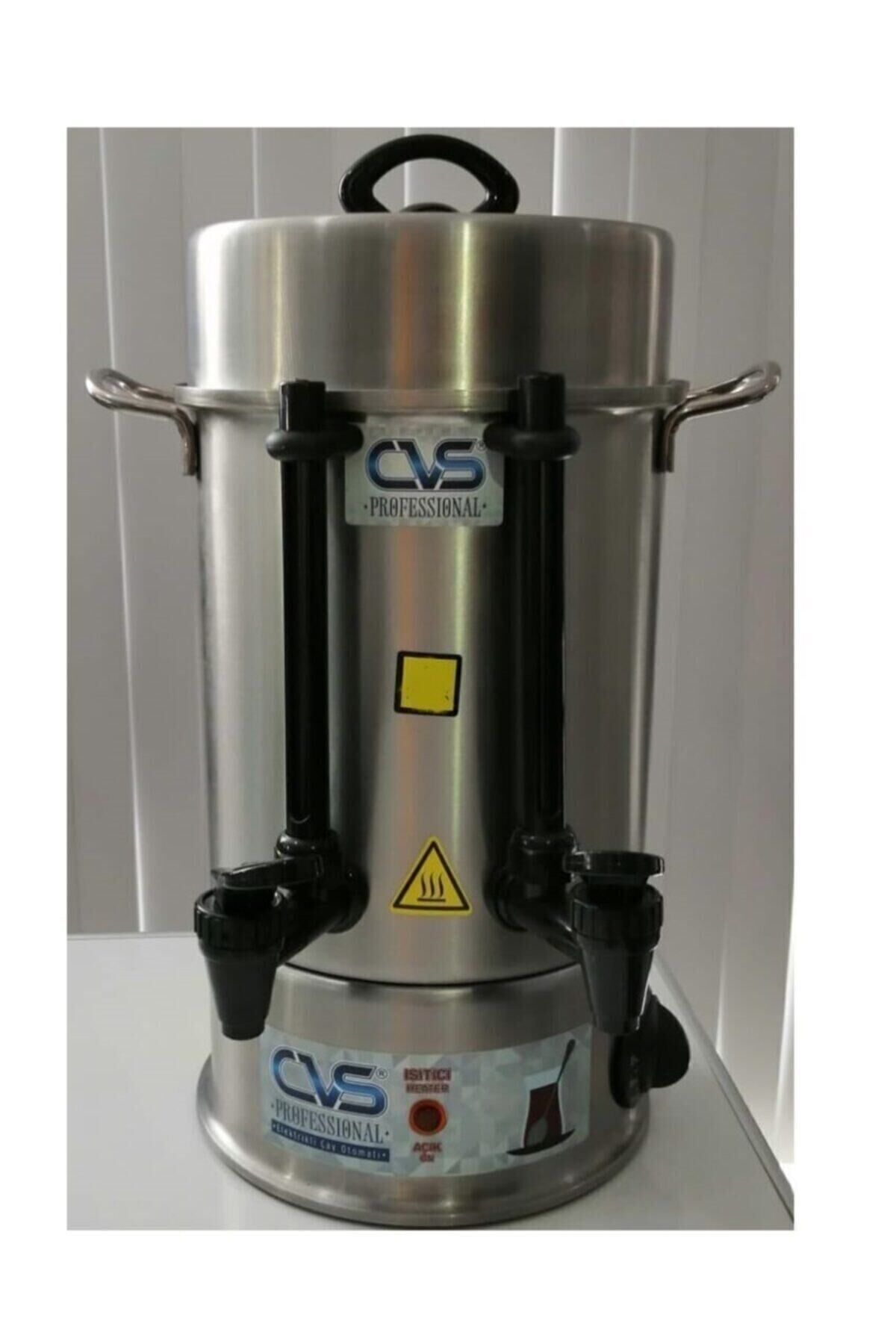 Dn 91105 . 40 Bardak Elektrikli Termostatlı 4 Lt Paslanmaz Çelik Semaver Çay Otomatı Makinesi inox - Tek Ebat