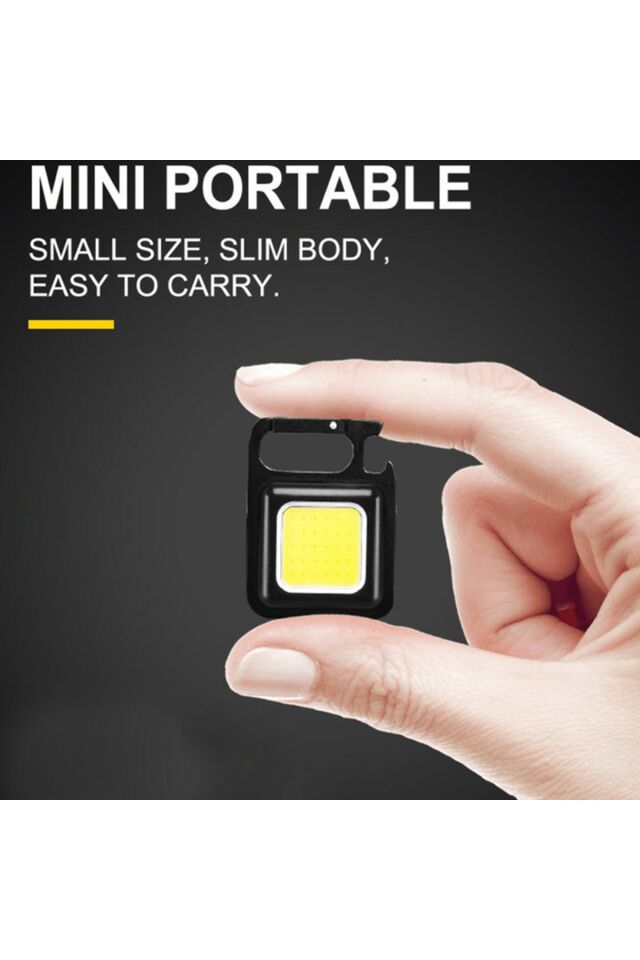 Mini LED anahtarlık el feneri USB şarj edilebilir lamba taşınabilir cep feneri açık kamp için ışık