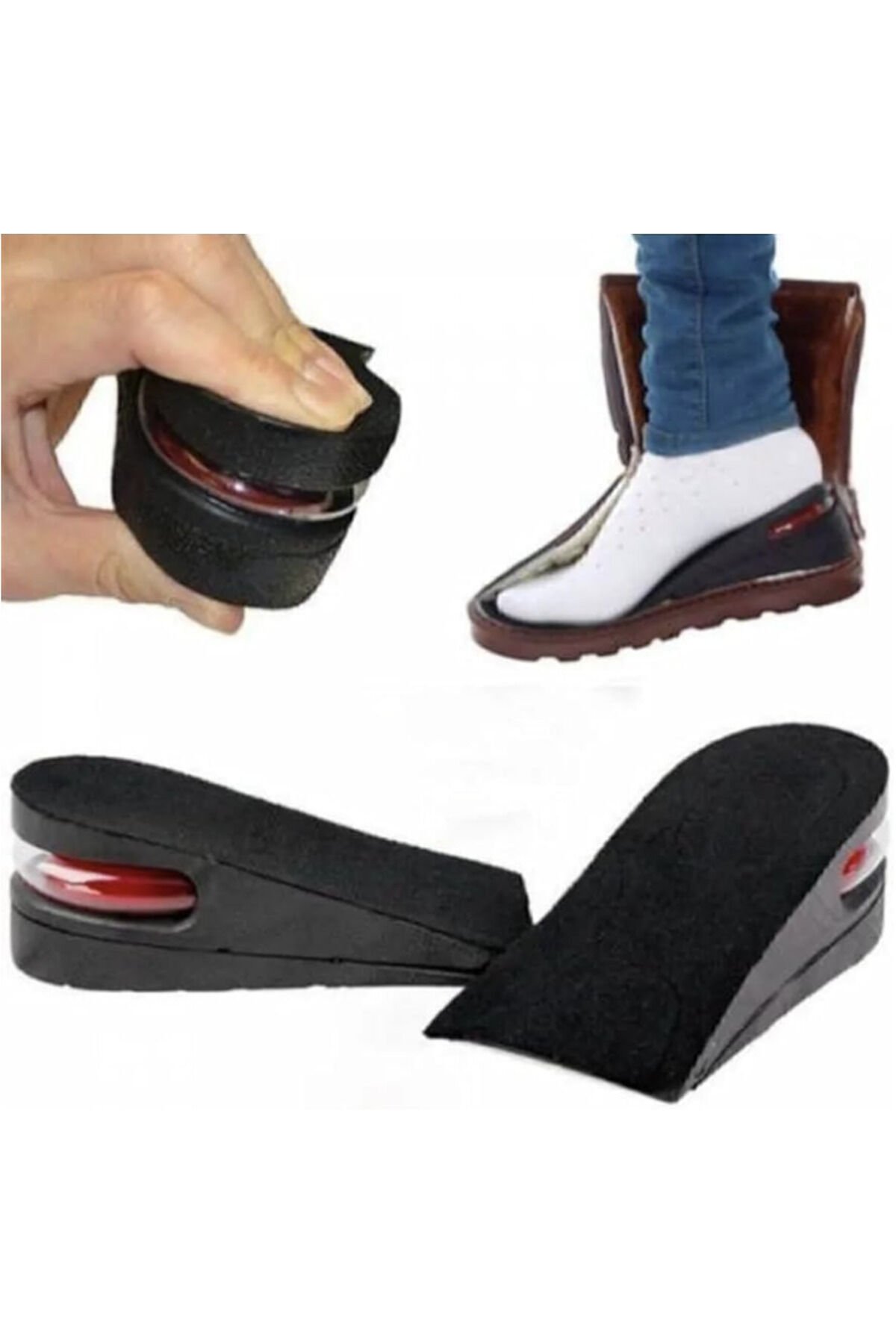 5 Cm Boy Uzatıcı Silikon Tabanlık Gizli Topuk 1 Çift Gizli Topuk bunyon Tek Ebat