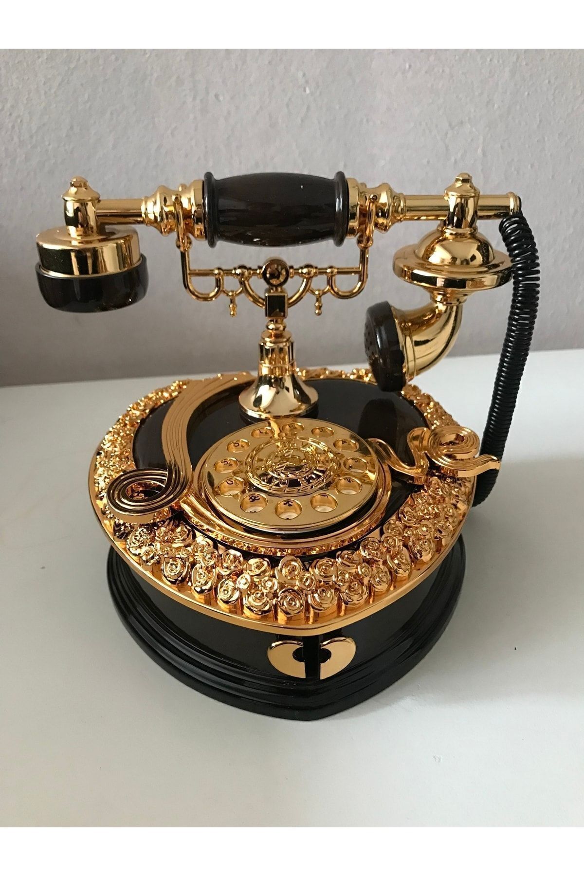 Dekoratif Plastik Telefon Ahizeli krem - Tek Ebat
