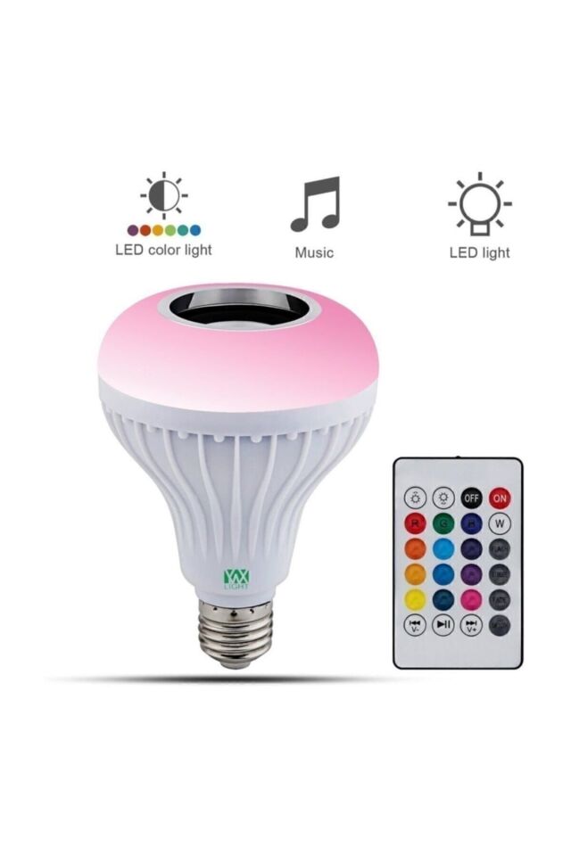 Nanopro Bluetooth Hoparlör Akıllı Led Ampül Lamba Plt-996df5 gri - Tek Ebat - 34 x 48