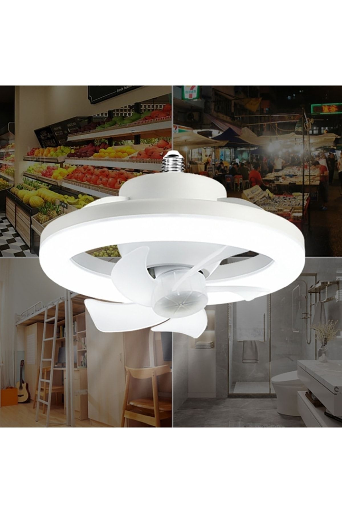 Vantilatörlü Kumandalı Led Aydınlatma Lambası