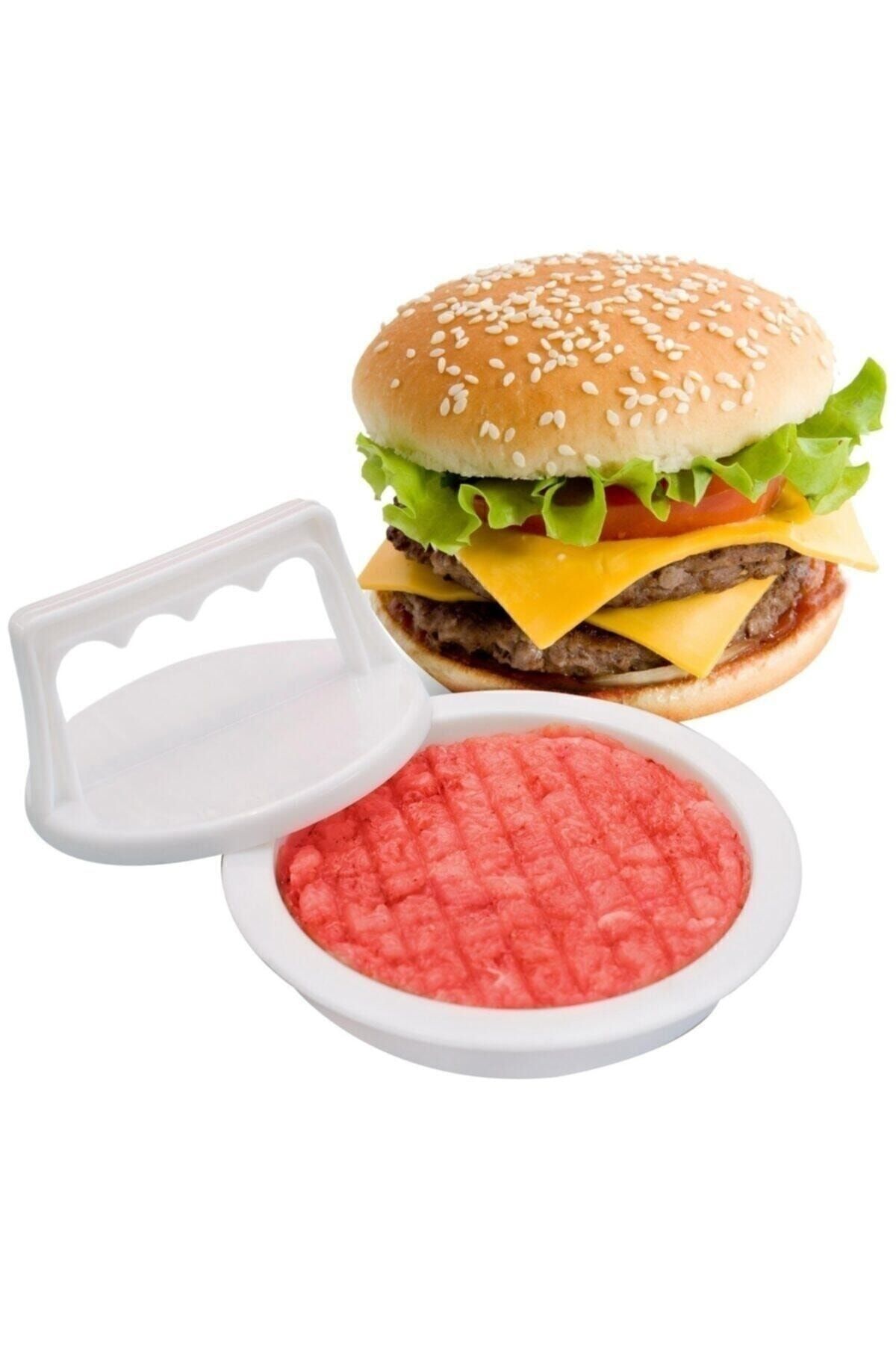 Plastlife Hamburger Köfte Kalıbı Köfte Presi Şekillendirici Burger Press Pratik Köfte Yapma Aparatı PEMBE - Tek Ebat