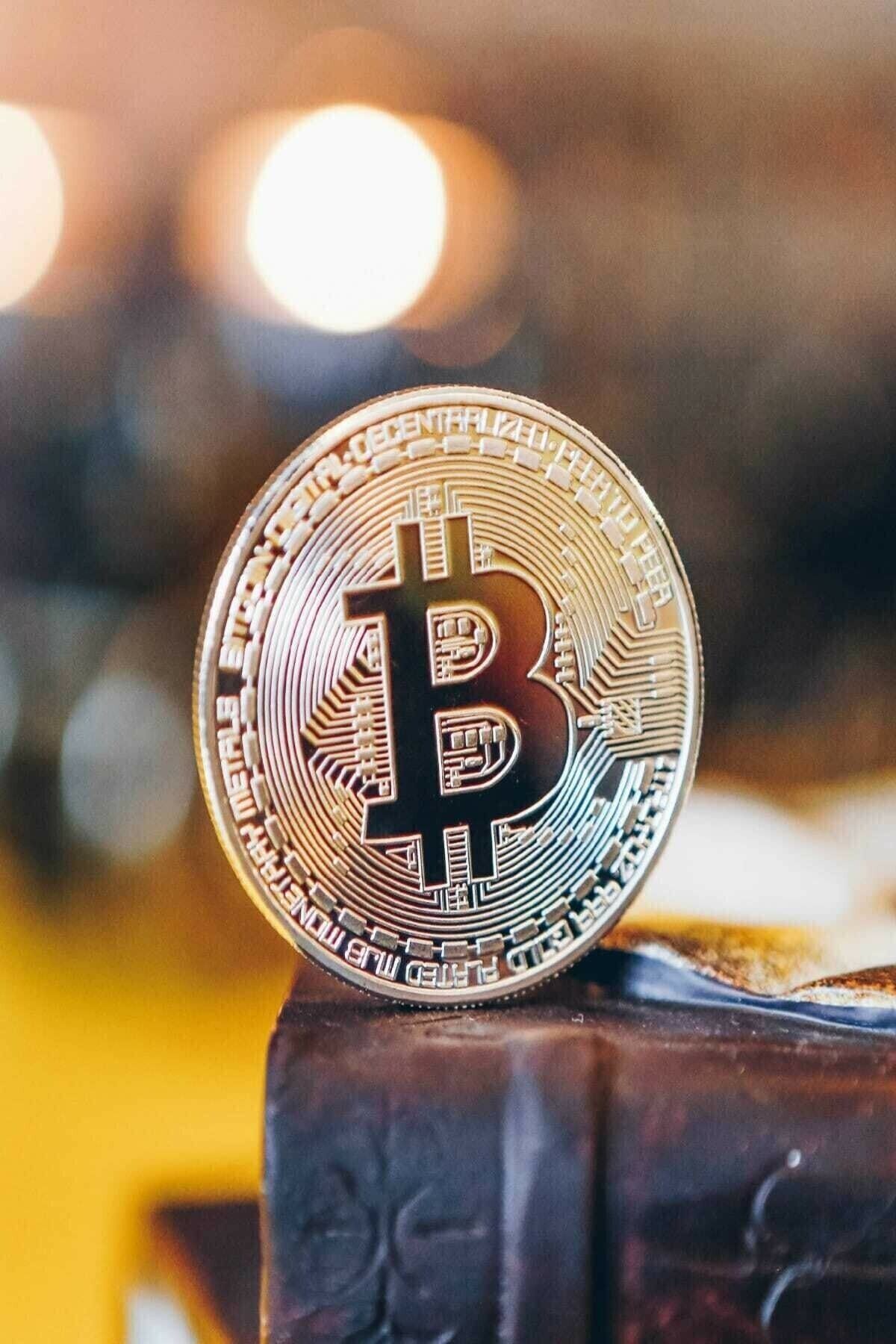 Hediyelik Bitcoin Madeni Hatıra Parası Madeni Bitcoin Sikke Altın Renk Para renkli - Tek Ebat