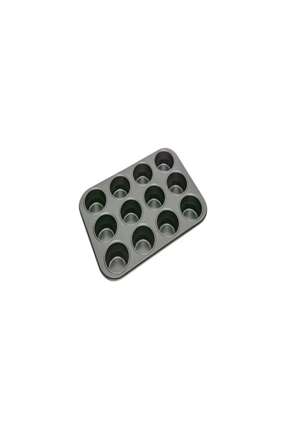 Muffin Kek Kalıbı Teflon 12'li NoColor-1c59b5a5 - Tek Ebat