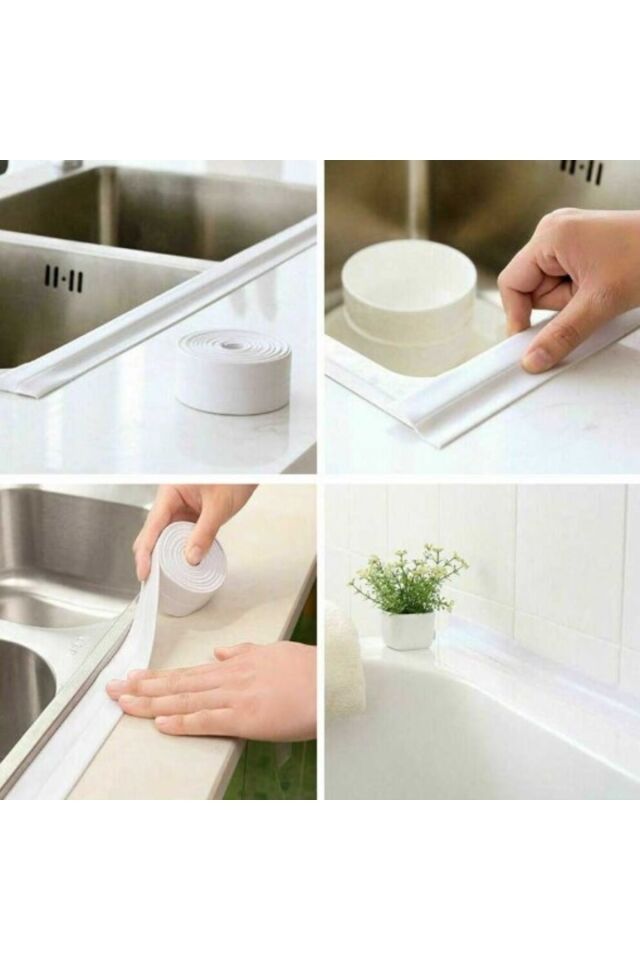 Beyaz Su Sızdırmaz Lavabo Kenar Bandı (kutusuz)(3.2m) Tek Ebat