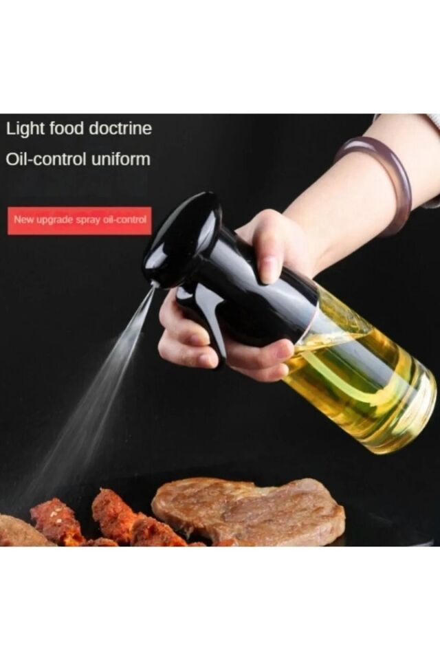 Sprey Yağdanlık, Airfryer için Yağdanlık Püskürtmeli Sprey Cam Şişe Zeytinyağı Sirke Püskürtüc