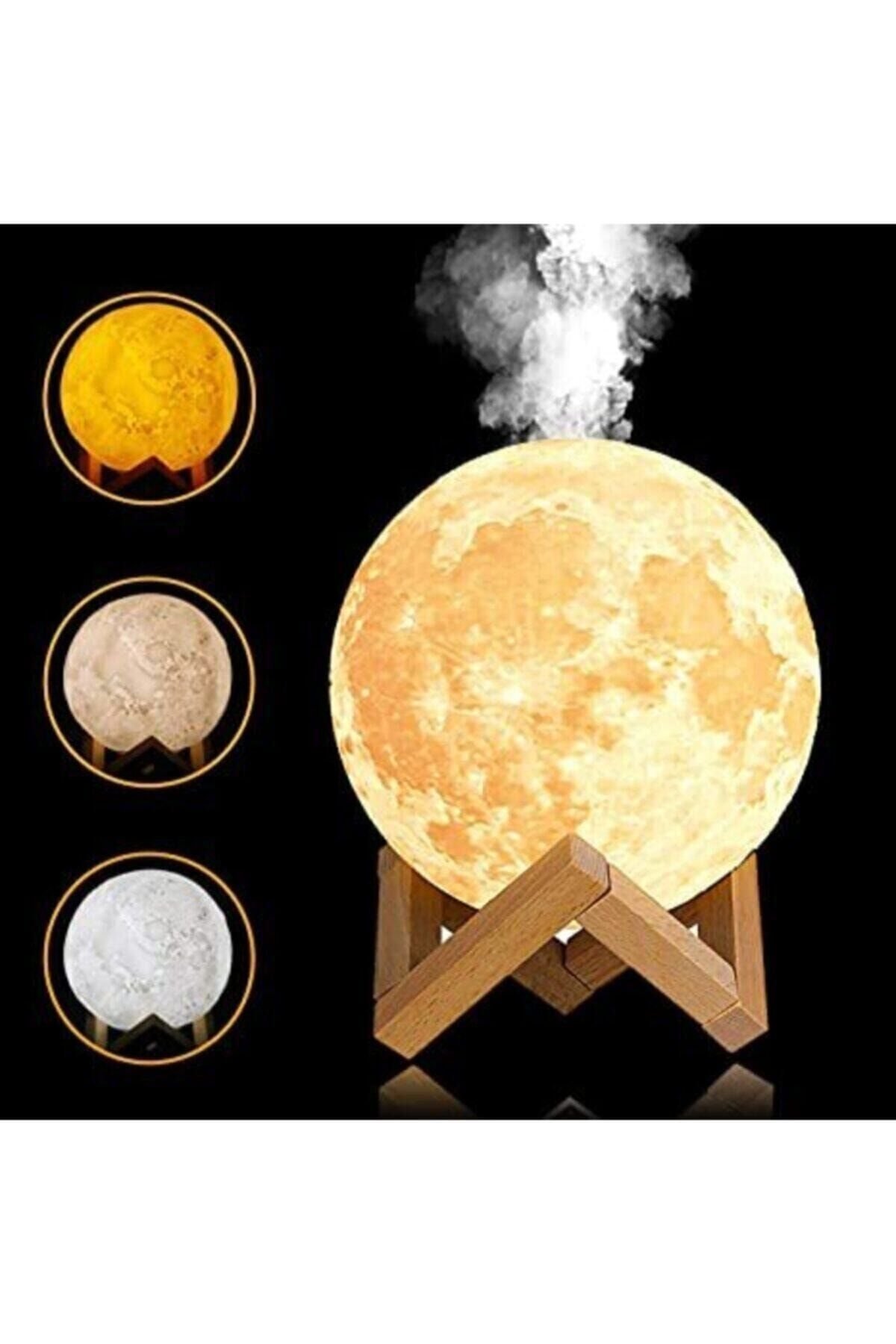 Gece Lambası Su Hazneli Hava Nemlendirici Buhar Makinası 880 ml Beyaz - Tek Ebat