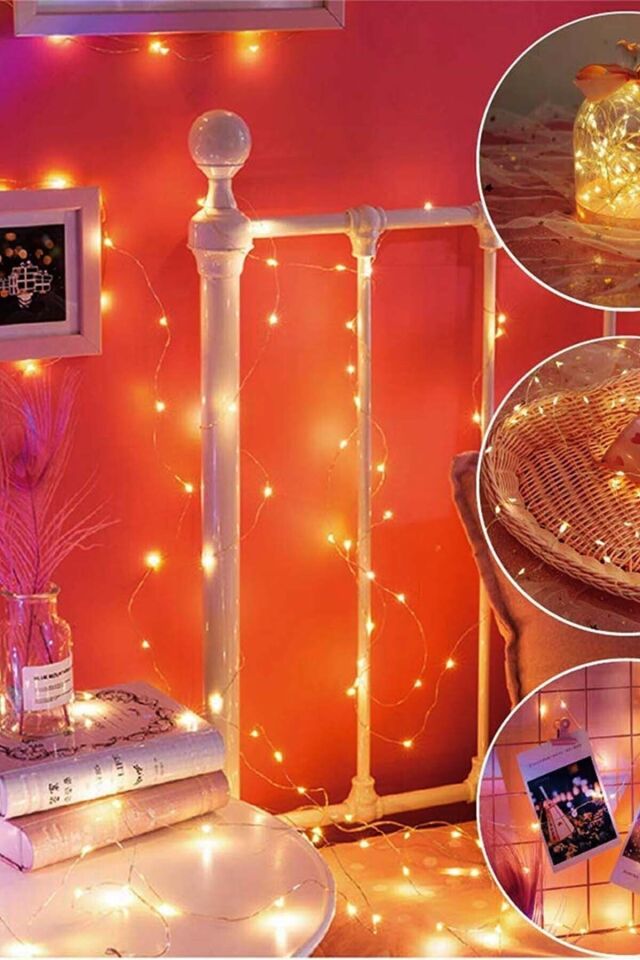 Peri Telli Perde Led 2x2 Metre, Uzaktan Kumandalı, Usb'li, 8 Animasyonlu 10 Saçaklı 200 Ledli Günışığı - Tek Ebat