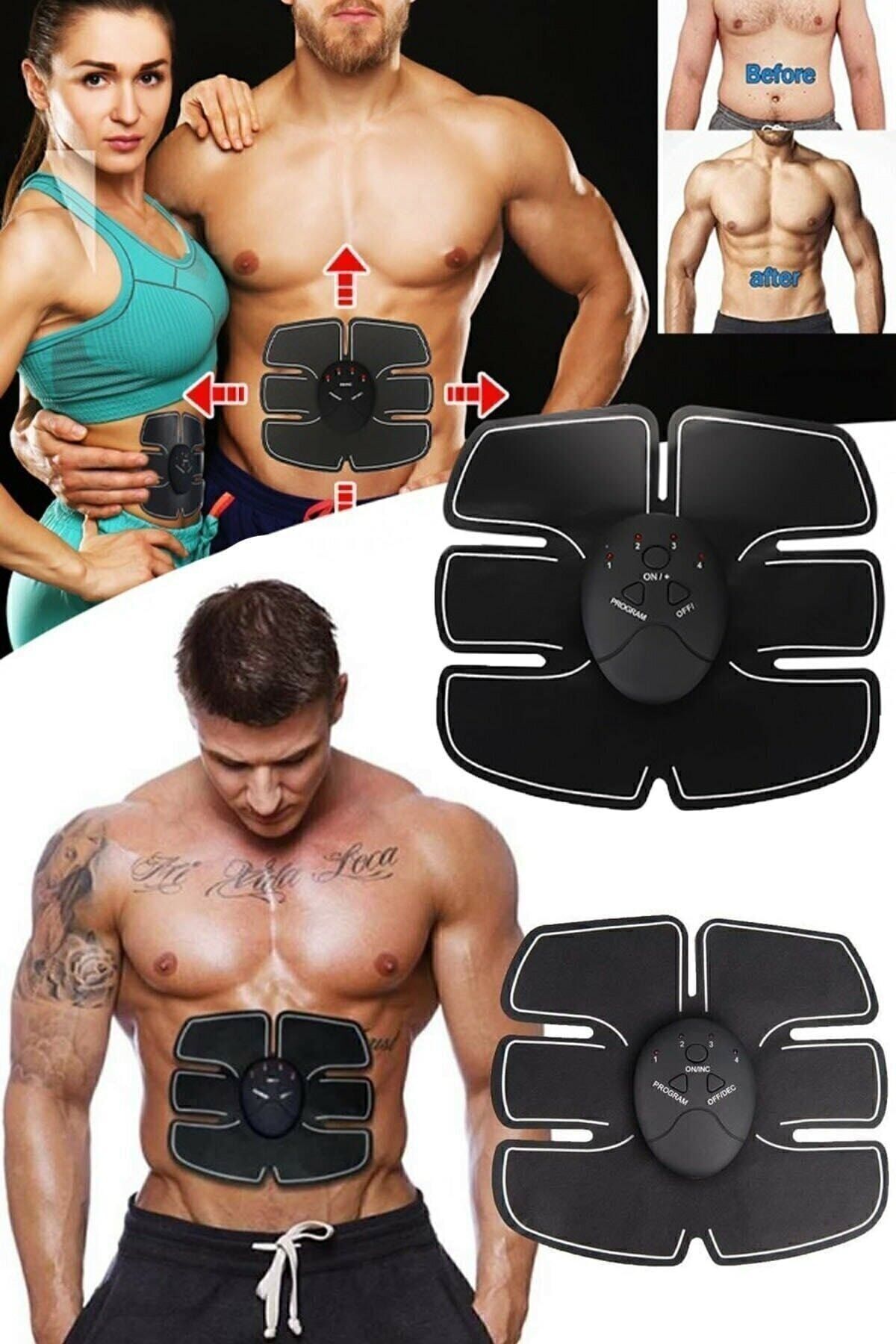 Patisland Gym Sixpad Karın Kas Geliştirici Yağ Yakıcı Masaj Aleti Karın Kası Yapan Zayıflama Aleti