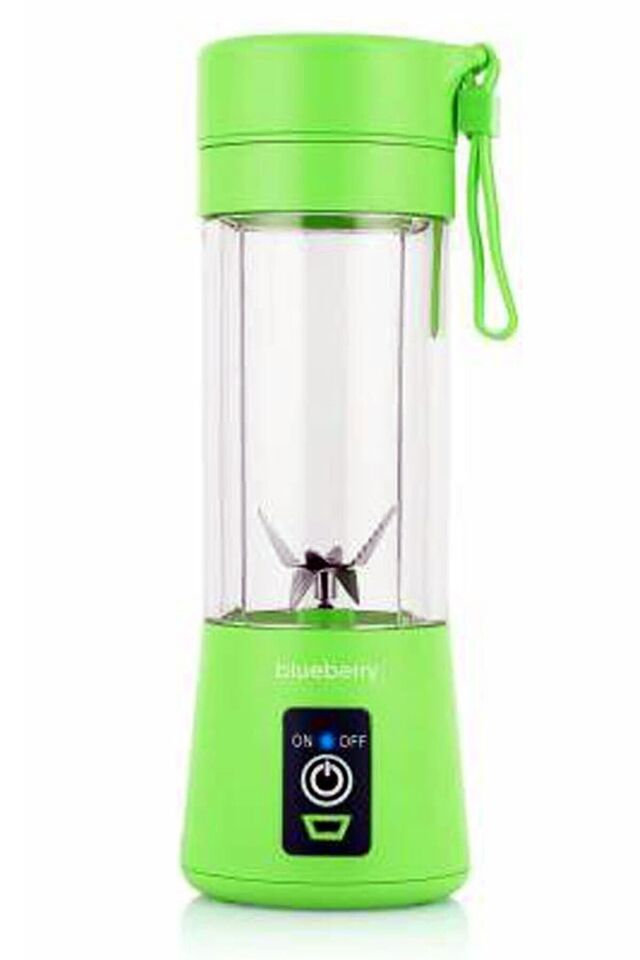 Taşınabilir Yeşil Şarjlı Portatif El Blenderi 380 ml yeşil - Tek Ebat