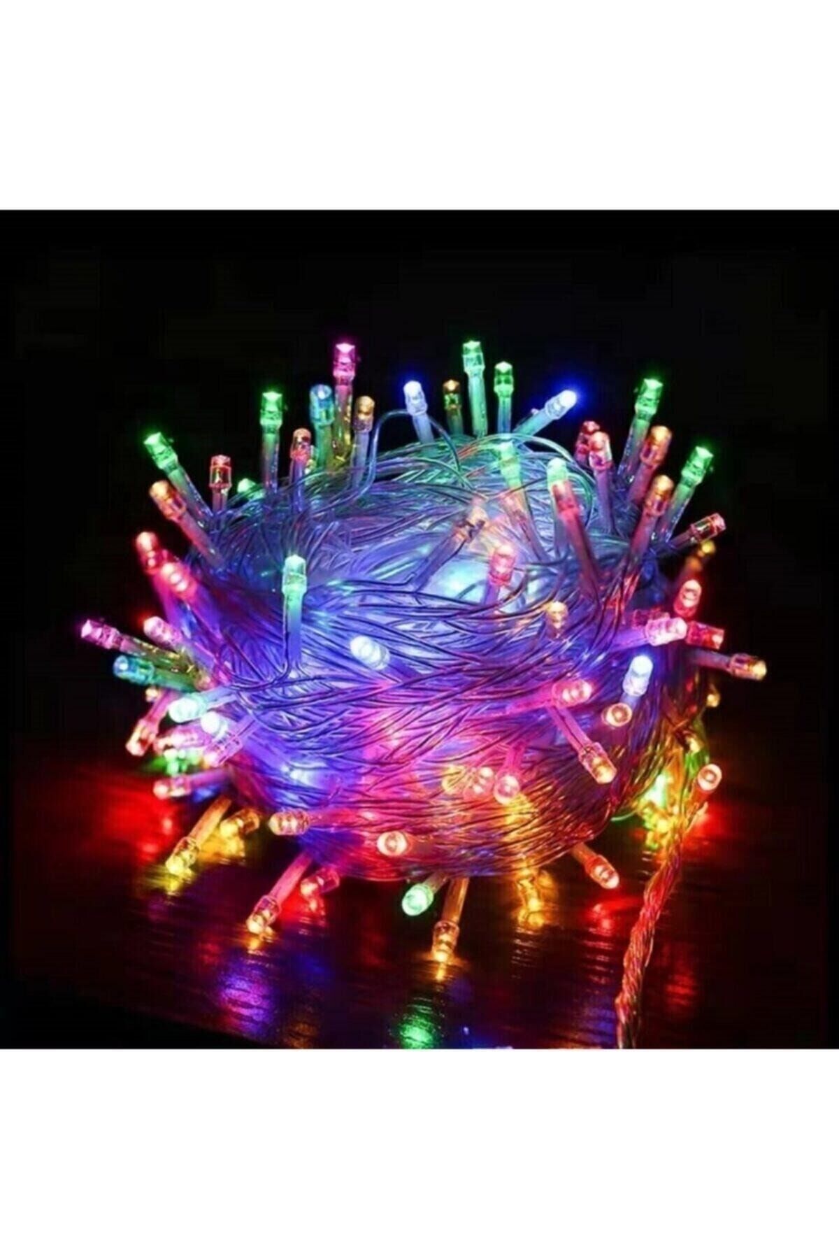 Rgb 100 Ampullü Pirinç Led Işık Yılbaşı Işığı 10 Metre Renkli Led Işık