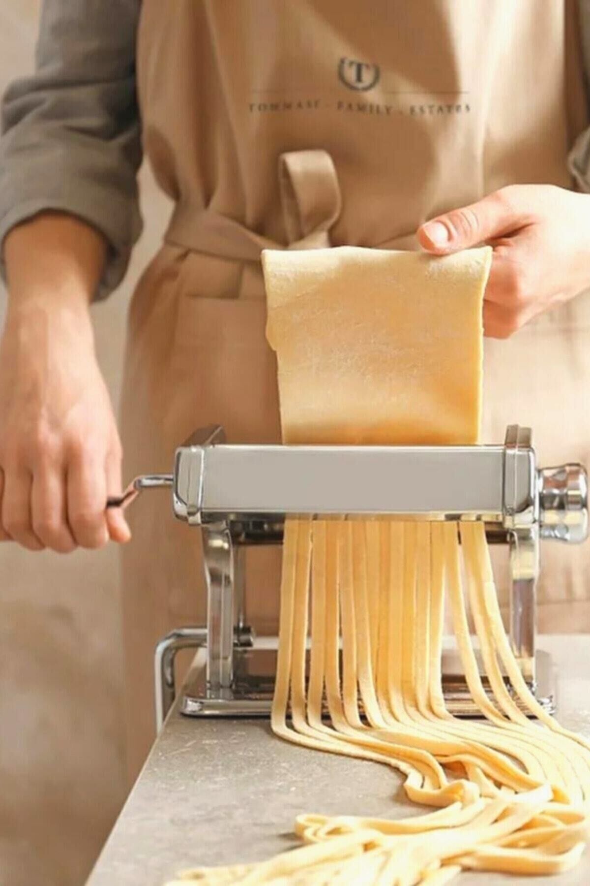 Erişte Makarna Yapma Kesme Makinesi Hamur Lazanya Spagetti Raviolli Makinesi 150 mm