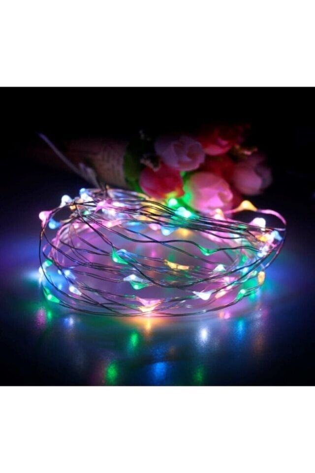 10 Metre Pilli Peri Led Işık Multi Renk, Dekoratif Led Işık, Rgb