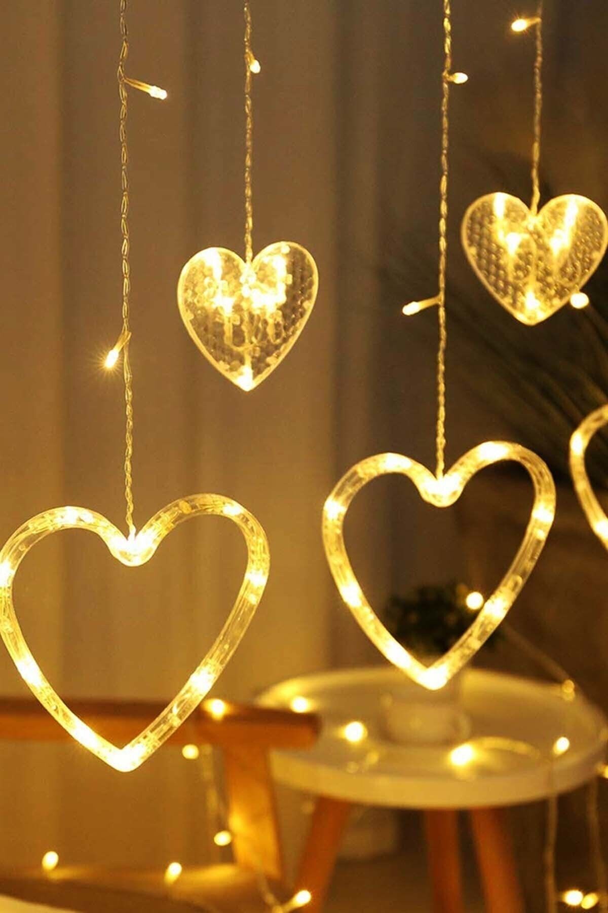 Kalpli Perde Led Işık 2,5 X 1 Metre Sarı