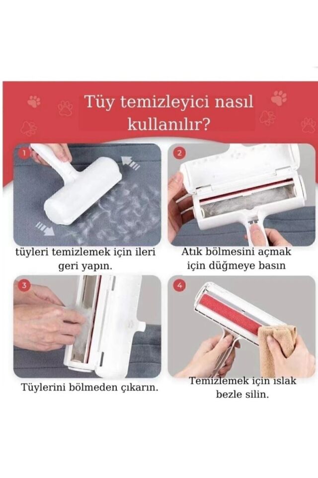 Kedi Köpek Tüyü Toz Kıl Toplayıcı Gırgır Hazneli