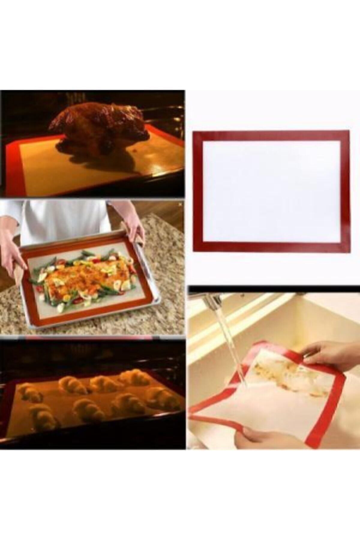 Fırın Silikon Yanmaz,yapışmaz,pişirme Hamur Açma Matı 40*30 Cm