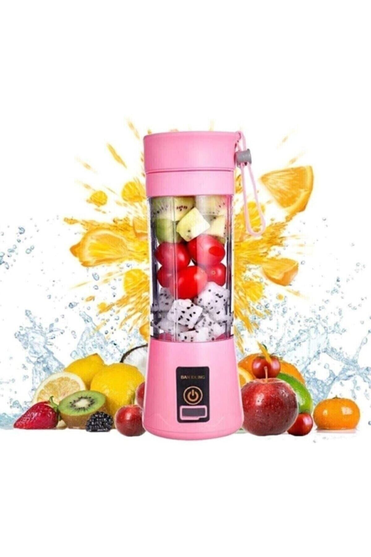 Şarjlı El Blenderi Portatif Taşınabilir Şarjlı Karıştırıcı 380 Ml- Mavi mavi - Tek Ebat