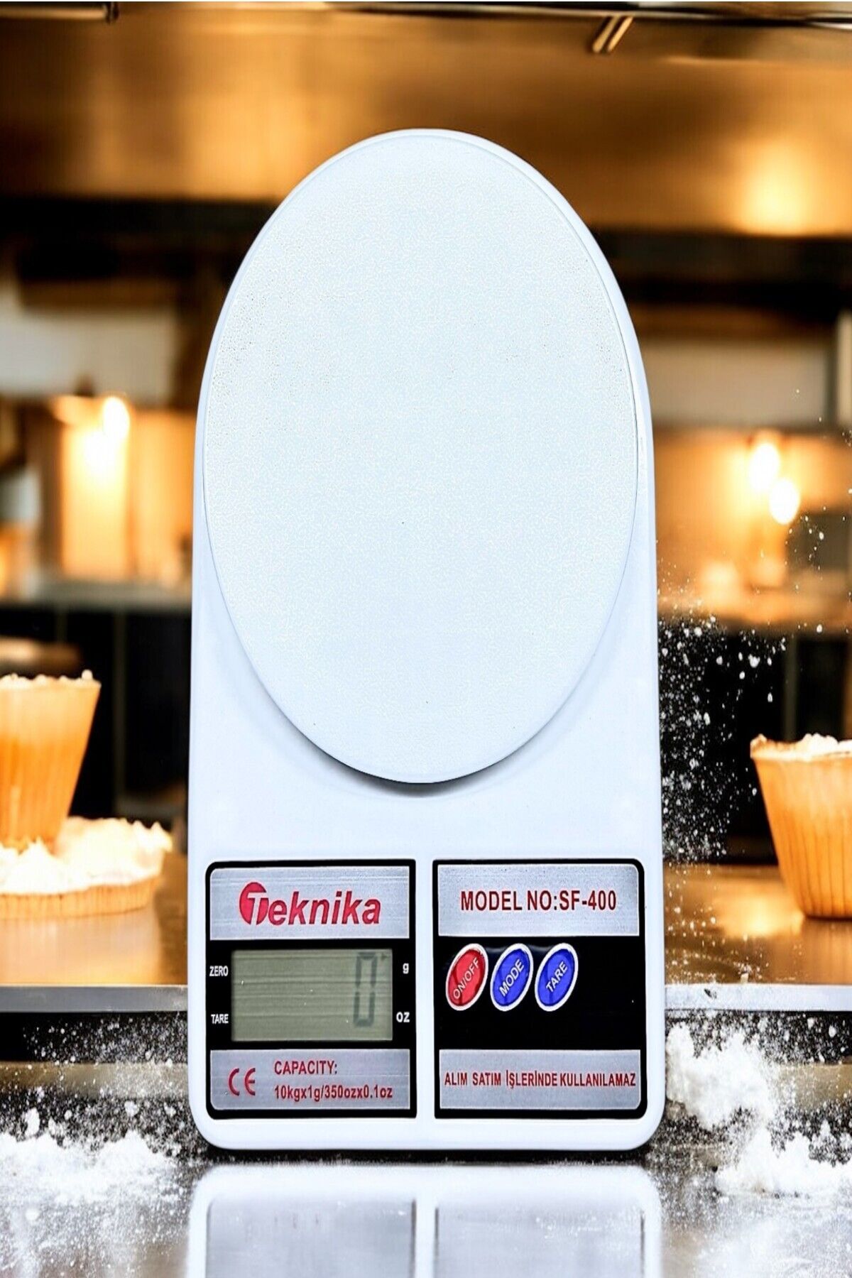 Sf400-10 Kg Dijital Mutfak Tartısı Terazisi Lcd Ekran Ile Hassas Ölçüm BEYAZ - Tek Ebat