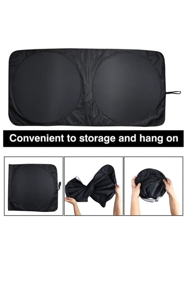 Katlanabilir Araba Ön Cam Güneşlik Metalize Isı Yalıtımlı Yazlık Araba Güneşliği - 150x70cm