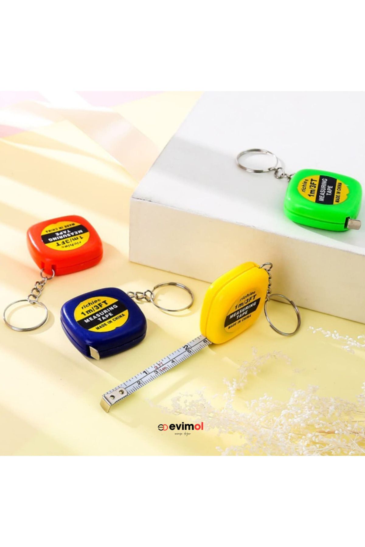 Evimol Mini Metre Anahtarlık Taşınabilir  1 Metre 3 FT Tek Ebat