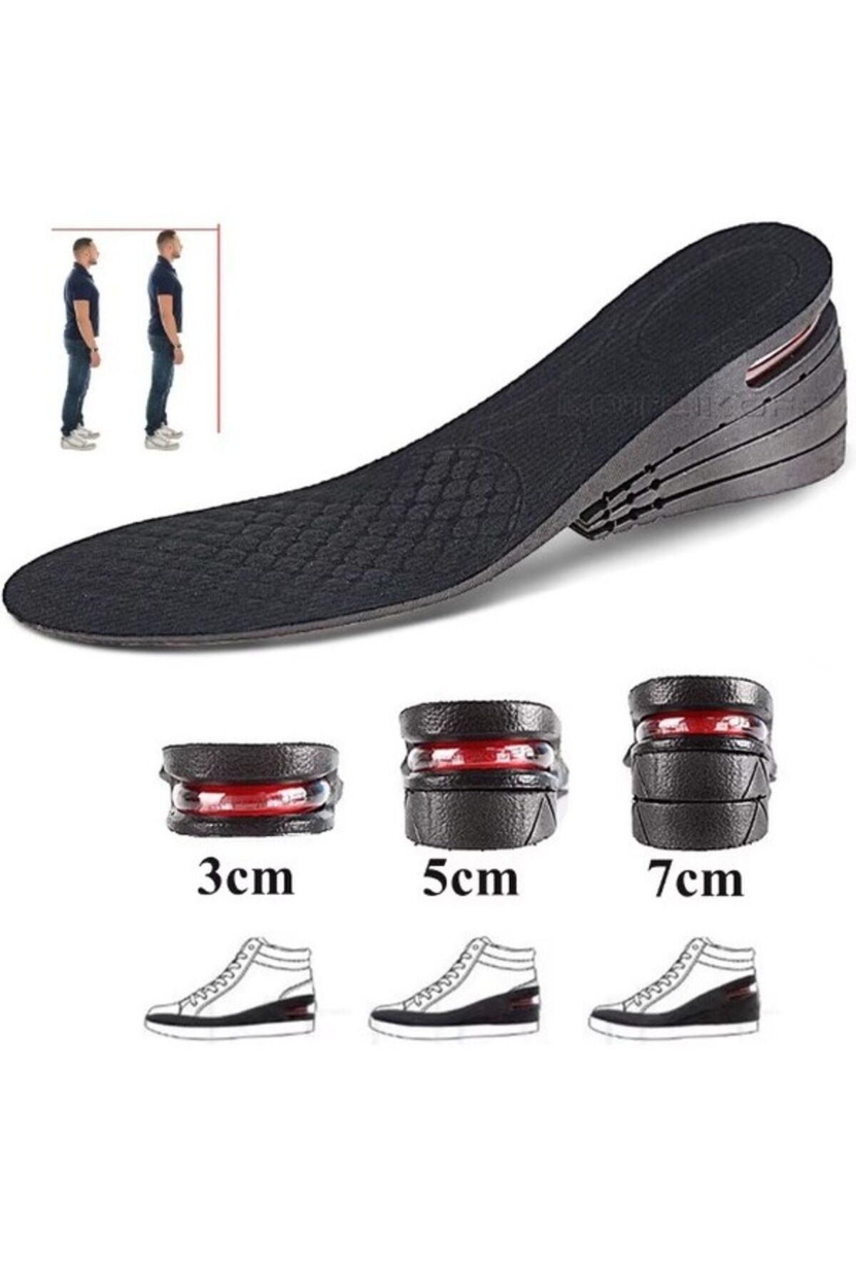 Gizli Topuk Boy Uzatan Tabanlık – 3cm, 5cm, Ayarlanabilir Yükseklik
