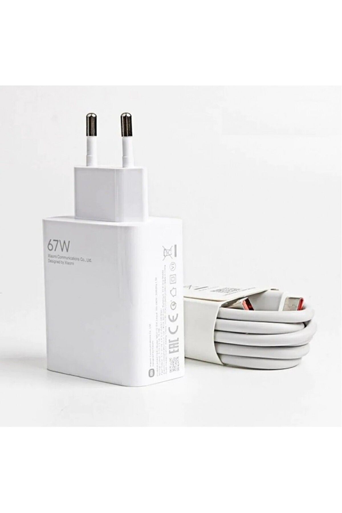 Xiaomi 67 Watt Turbo Fast Şarj Aleti Tpy-c beyaz - Tek Ebat