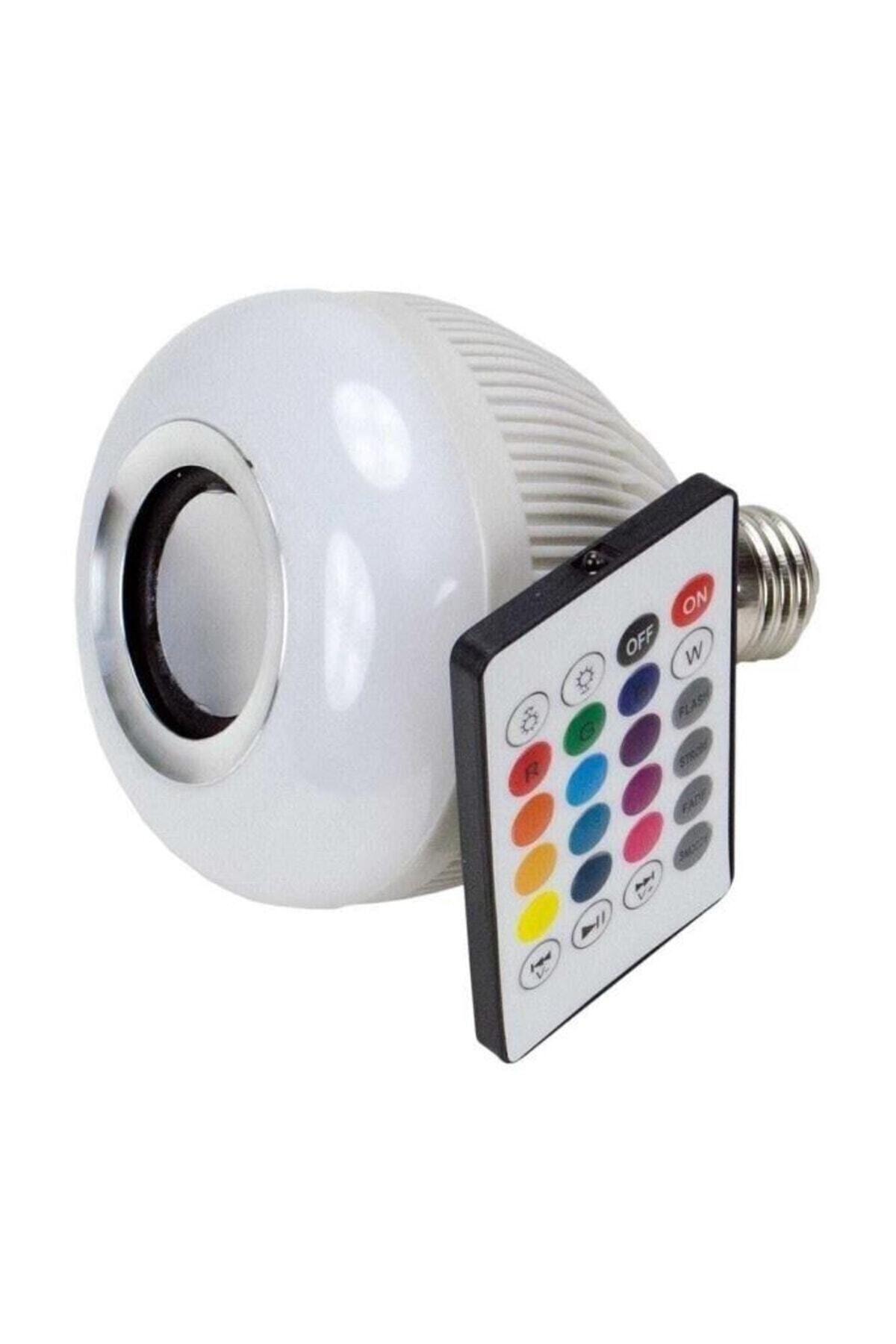 Wj-l2 Bluetooth Hoparlör Led E27 Ampül Beyaz Lamba Glrshop Beyaz - Tek Ebat
