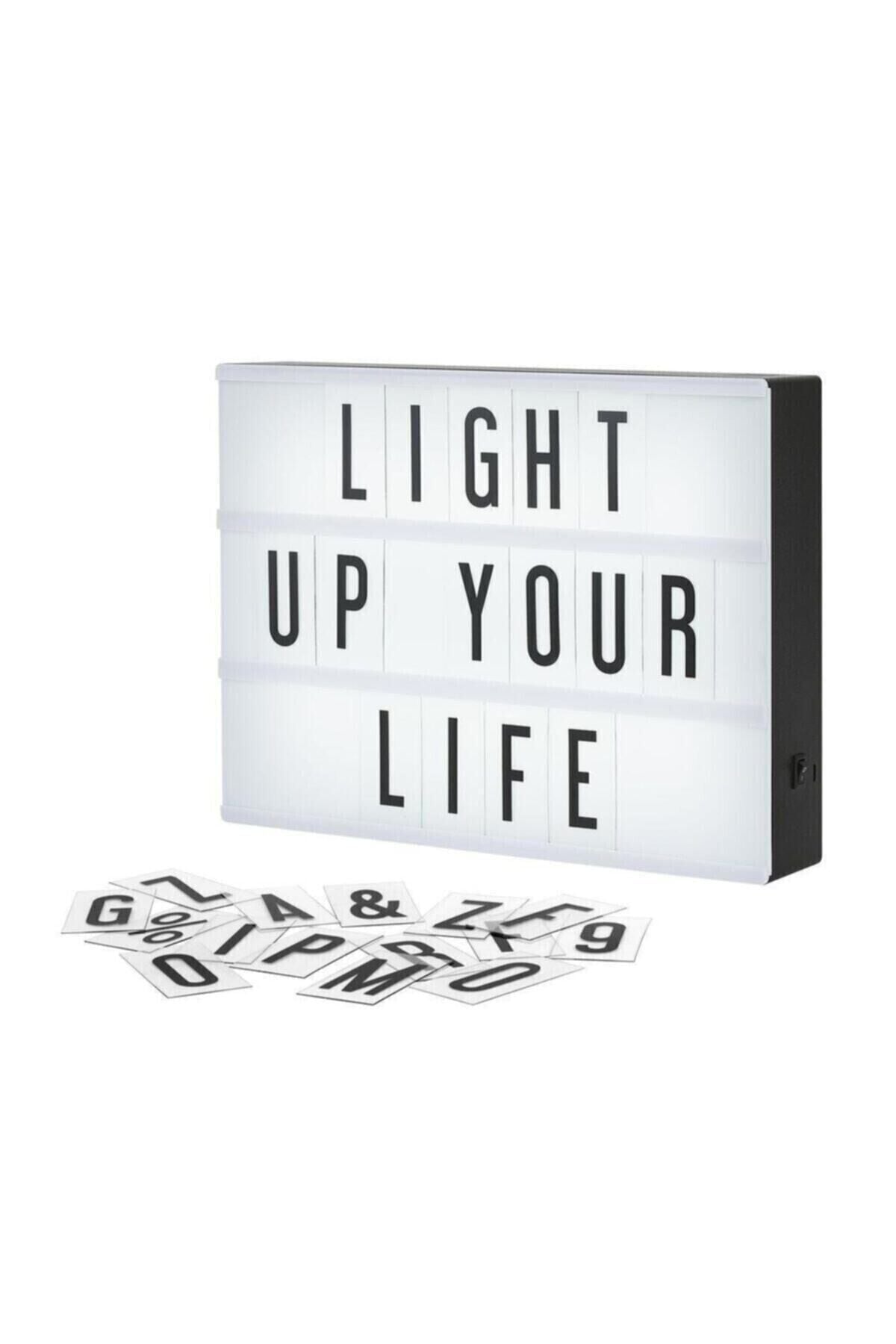 Lightbox A4 Led Işık Işıklı Mesaj Panosu 96 Harf Light Box Pano