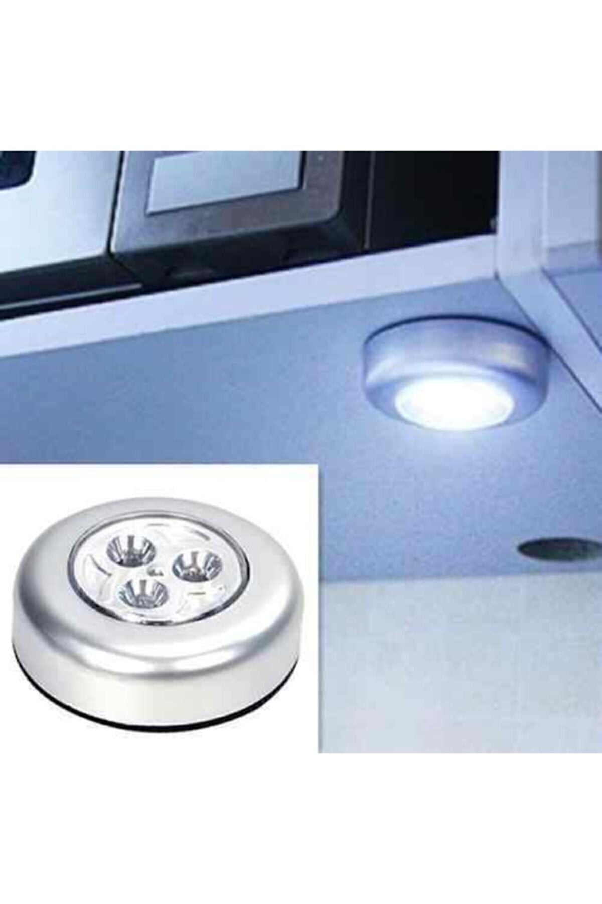 Mini Led Işıklı Pilli Lamba Portatif Dolap Içi Kablosuz Duvar Kapı Aydınlatma