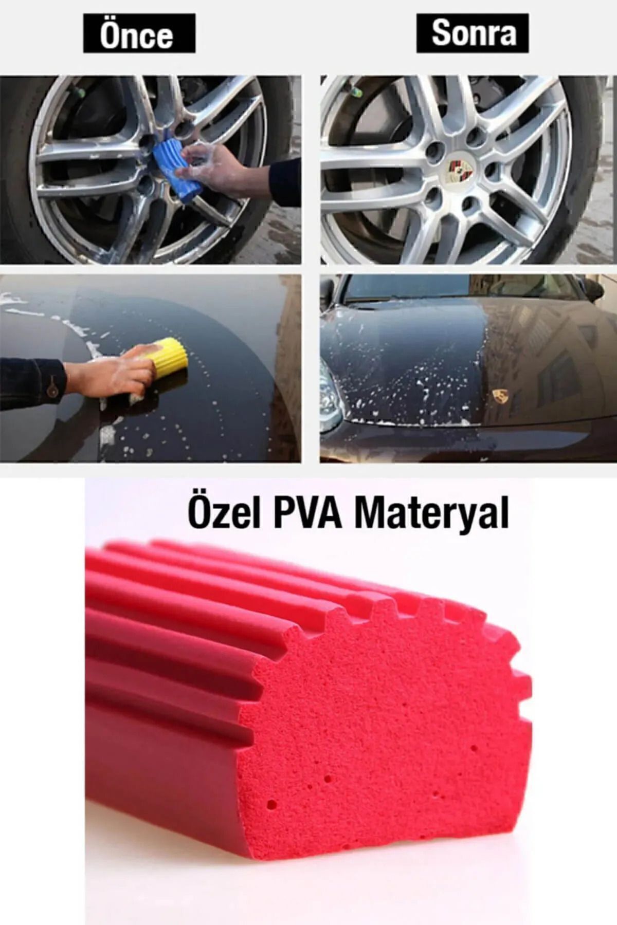 1 Adet Sihirli Duster Nemli Toz Alma/araba Silme/çok Fonksiyonlu Temizleme Süngeri Glrshop