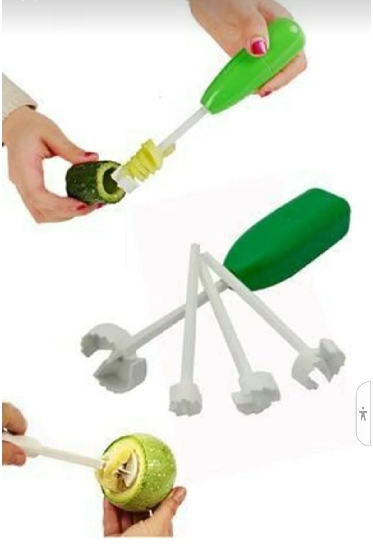 Meyve Sebze Oyacağı 4 Boy Uçlu Set Kabak Oyacağı