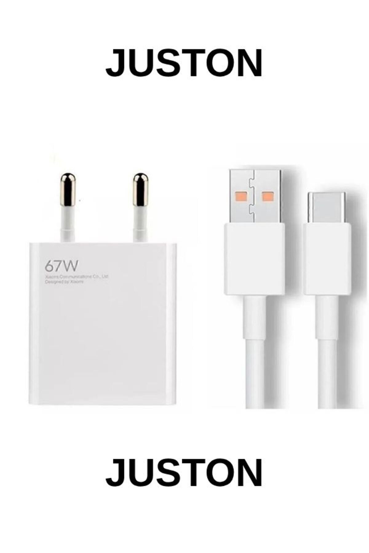 Juston Note 12 Pro Uyumlu 4g Hızlı Şarj Cihazı Aleti Type-c 67 Watt BEYAZ - Tek Ebat
