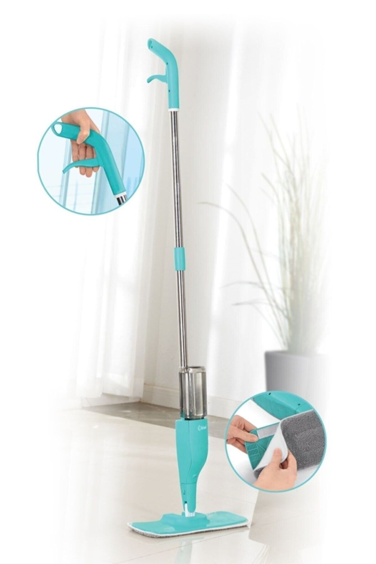 Sprey Mop Ve 2 Adet Yedek Mop - Kiwi Ksc 4206 Tek Ebat