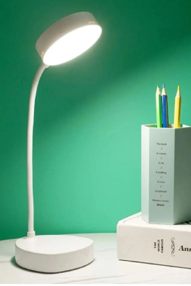 Şarjlı 20 Led Çalışma Okuma Işığı Kademeli Masa Lambası Ayarlanabilir Renk Tonu Parlaklık beyaz - Tek Ebat - 34 x 48