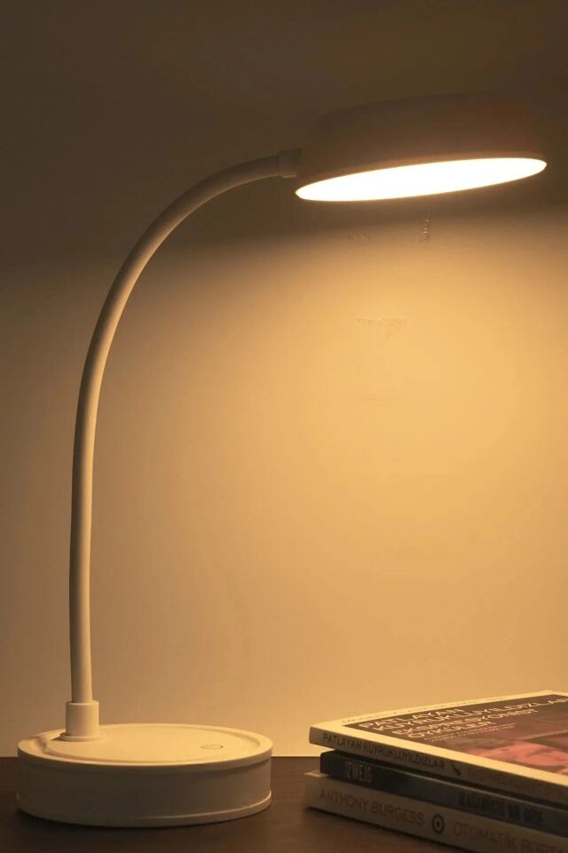 Şarjlı 20 Led Çalışma Okuma Işığı Kademeli Masa Lambası Ayarlanabilir Renk Tonu Parlaklık beyaz - Tek Ebat - 34 x 48