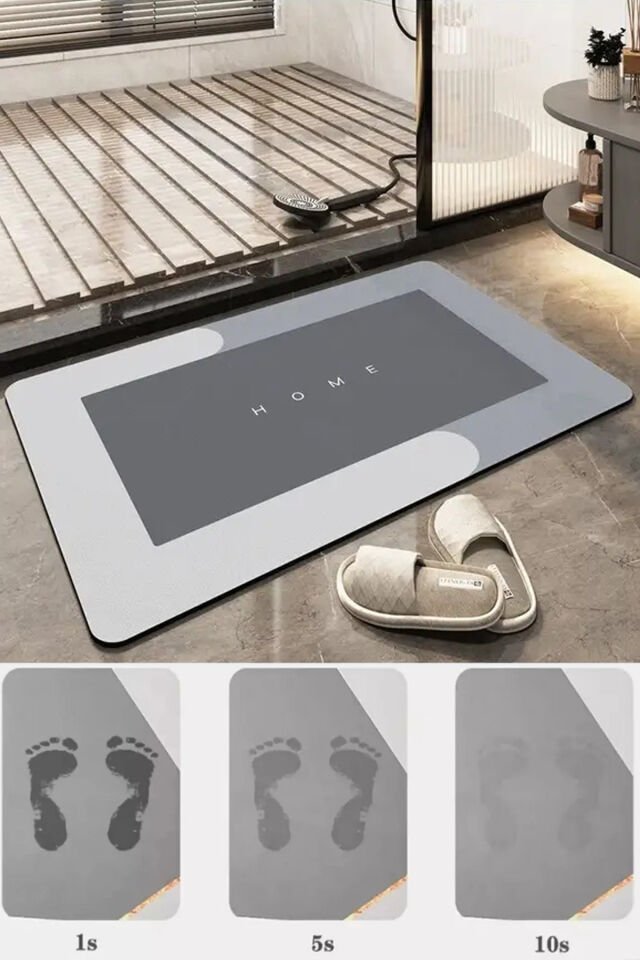 Banyo Paspası Kaymaz Tabanlı Su Emici Yapı 40x60cm Kare 1 Adet