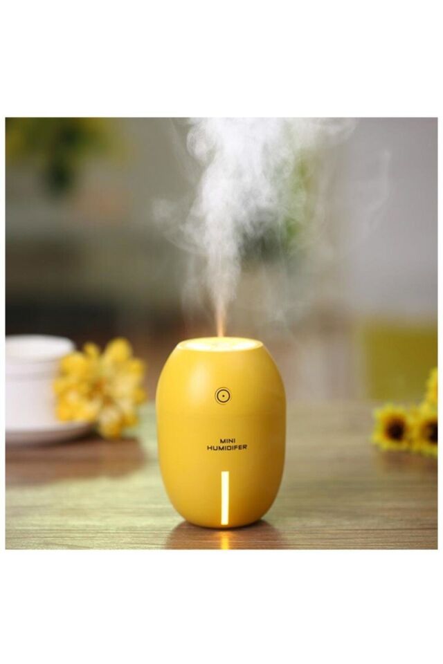 Limon Tipi Hava Nemlendirici Işıklı Buhar Makinesi 180 Ml Sarı - Tek Ebat