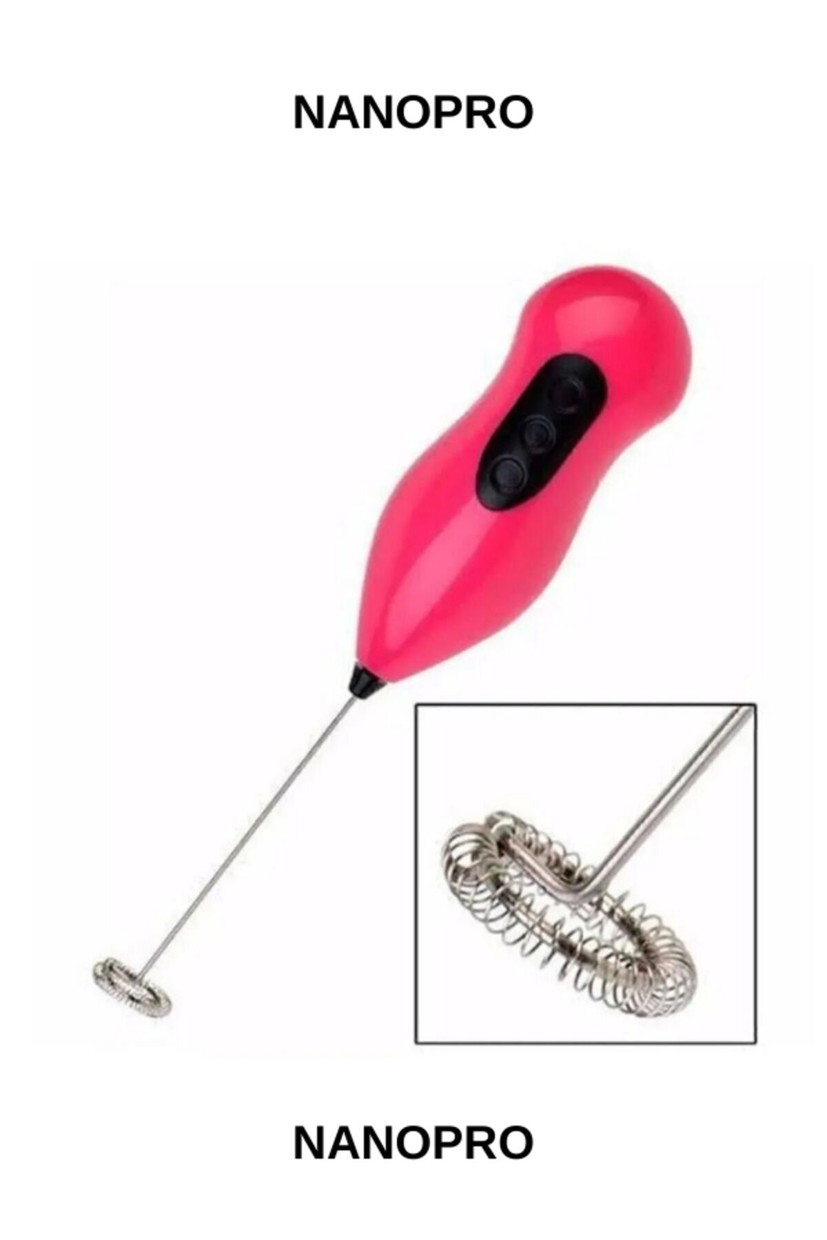 Nanopro Mini Mixer Kahve Süt Köpürtücü Karıştırıcı Cappucino Mikser Tek Ebat