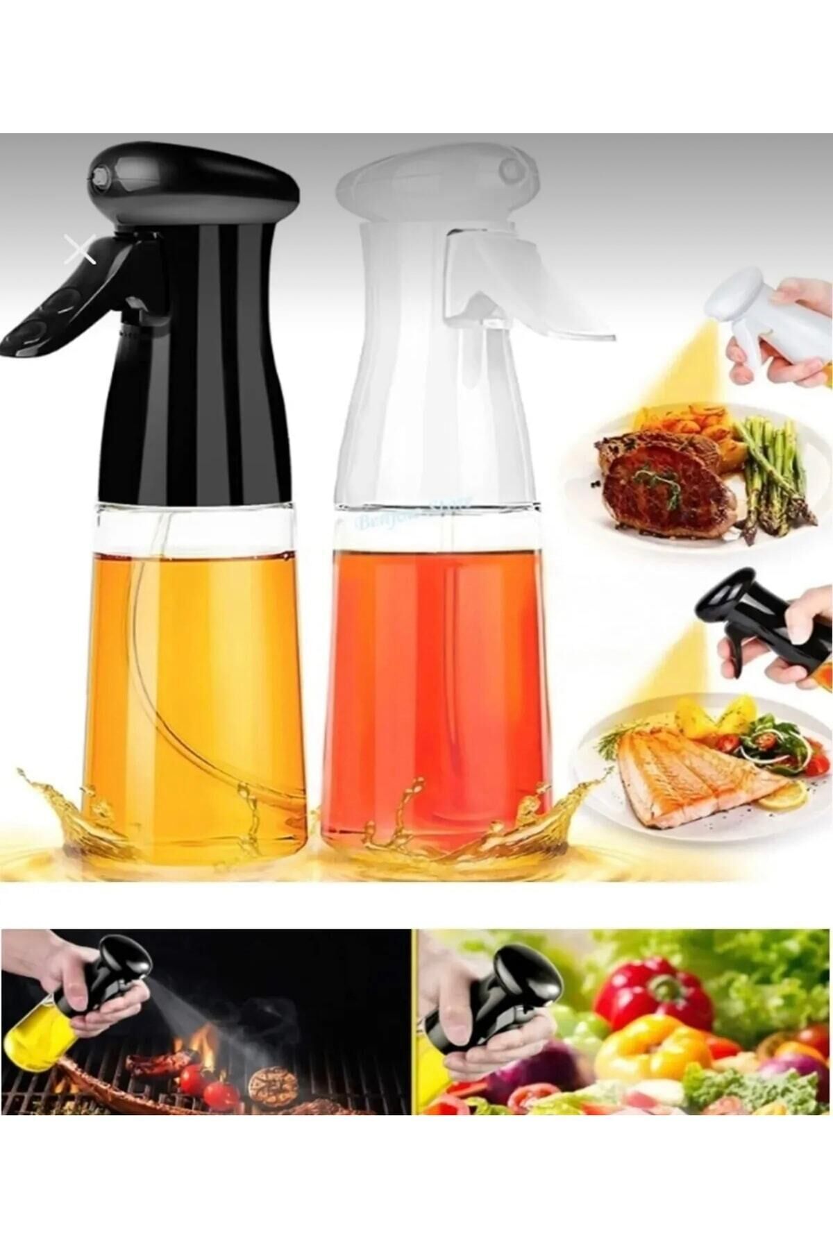 Sprey Yağdanlık Sıvı Yağ Spreyi Yağlık Air Fryer'da Yağ Tasarruf Edin Zeytinyağı Için Uygun 210 Ml