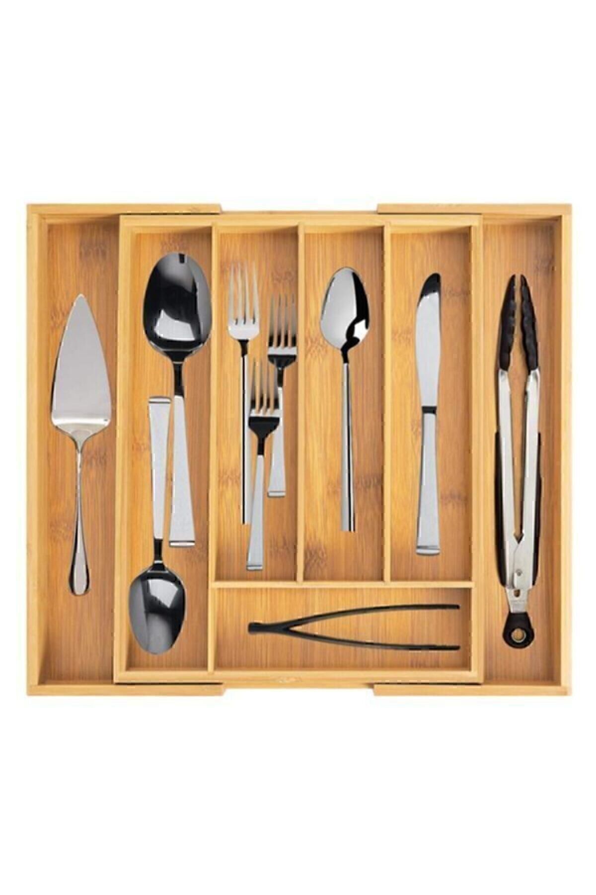 New Çavdar Group Bambu Açılır Bölmeli Çekmece Içi Kaşıklık Fma896796 kahverengi - Tek Ebat - 30 x 34