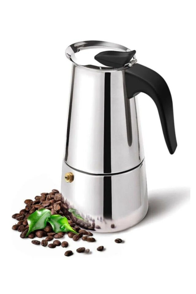 Fe001-6 Espresso Kahve Makinesi Paslanmaz Çelik Indüksiyonlu Moka Pot 300 ml