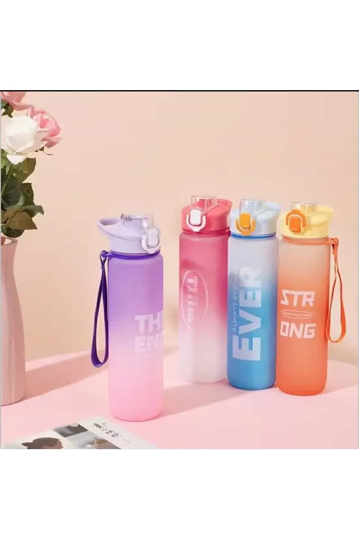 1.000 ml Motivasyonel Su Matarası Su Şişesi Suluk 1 Litre